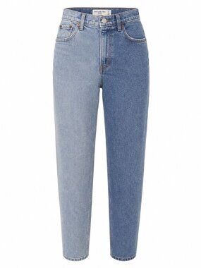Abercrombie ’90s High Rise Two-Tone Straight Jeans Size 27 / 4S
